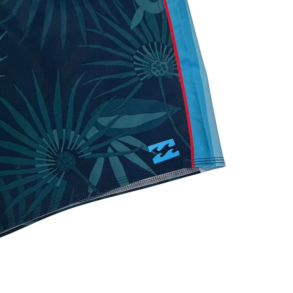 Billabong Airlite DBah Board Shorts Mens 36 Teal Floral Palm Print M103NBDB
